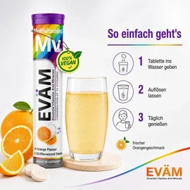 eväm Multivitamin Brausetabletten Orange 20 Stück