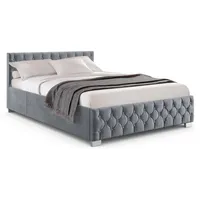 Juskys Polsterbett Nizza 120x200 cm mit Matratze