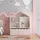 [en.casa] Kinderregal Vestnes 114 x 91 x 30 cm Holz massiv rosa-weiß