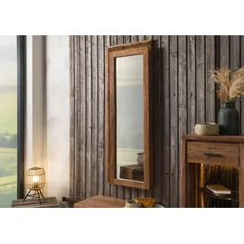 MASSIVMOEBEL24.DE Wandspiegel Akazie 56x8x150 Natur lackiert BARK #122