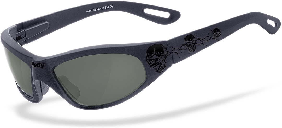 Helly Bikereyes Black Angel Tribal Polarisierte Sonnenbrille, grau für Männer