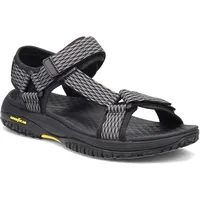 Skechers Herren Lomell – Rip Tide Sandalen mit offener Zehenpartie, schwarz/grau, 47.5 EU - 47.5 EU