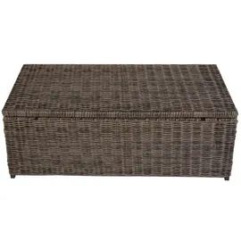 MCW Modulares Poly-Rattan Sofa RomV 39x110x58cm ~ naturgrau, Couchtisch ohne Glasplatte
