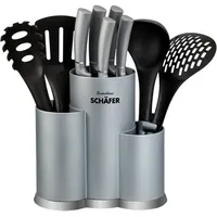 COFI Schäfer 11-teiliges Messerblock Messer-Set sehr hochwertiges mit Bürsteneinsatz