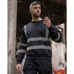 Korntex Hi-Vis Workwear Sweatshirt Limerick - black - 3XL