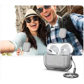 TECH-PROTECT Bounce Schutzhülle für AirPods Pro 3 mit Schlüsselanhänger Transparent Schwarz