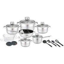 COFI 1453 cofi1453 Topf-Set 20-tlg. Kochtopf + Glasdeckel