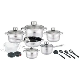 COFI 1453 cofi1453 Topf-Set 20-tlg. Kochtopf + Glasdeckel