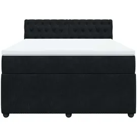 vidaXL Boxspringbett 200 x 200 cm Blau