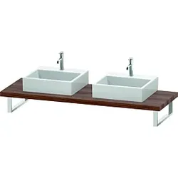 Duravit DuraStyle Konsole DS103C07979 für Aufsatzbecken, 2 Ausschnitte, Stärke 4.5 cm, Nussbaum natur