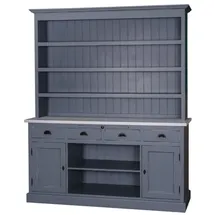 Casa Padrino Küchenbuffet Casa Padrino Landhausstil 178 x 50 x 210 cm Blau Grau