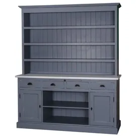 Casa Padrino Küchenbuffet Casa Padrino Landhausstil 178 x 50 x 210 cm Blau Grau
