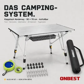 onbest Klapptisch Norderney Silber