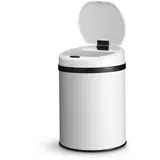 Juskys Automatik Mülleimer mit Sensor - Weiß