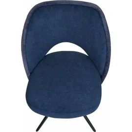 MCW 6er-Set Esszimmerstuhl MCW-N72, Polster-Küchenstuhl, drehbar Auto-Return, Stoff/Textil (420g/m2) Öko-Tex ~ blau