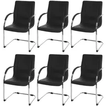 Proregal Konferenzstuhl Sammy Textil Schwarz 6er Set