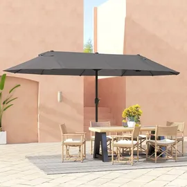 Outsunny Marktschirm 460 x 270 cm grau