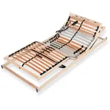 Lattenrost mit Motor Medistar, 7 Zonen, vollständig montiert, Beco, Kopfteil verstellbar, Fußteil verstellbar, Lattenrost 90x190 cm, 14 cm hoch, 28 Latten, hergestellt in Deutschland, Lattenrahmen braun 90 cm x 190 cm x 14 cm