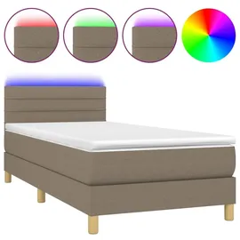vidaXL Boxspringbett 100 x 200 cm Taupe