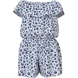 NAME IT Mädchen Nkfvinaya Ss Playsuit Fffff Noos, Ancient Water, 164 cm