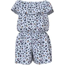 NAME IT Mädchen Nkfvinaya Ss Playsuit Fffff Noos, Ancient Water, 164 cm