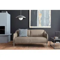 W.SCHILLIG 2,5-Sitzer sally Design Sofa, bequem, zeitlos und elegant, mit Metallfüßen in Chrom glänzend, Breite 174 cm braun