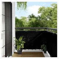 vidaXL Balkon-Sichtschutz Schwarz 90x800 cm 100 % Polyester-Oxford