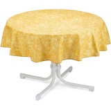 BEST Freizeitmöbel Tischdecke rund 160cm gelb-marmoriert