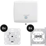 Homematic IP Access Point + Rollladenaktor für Markenschalter 8er-Set + Adapter