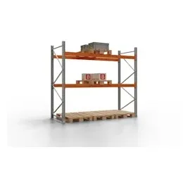 Proregal Palettenregal | Low | HxBxT 250x270x110cm| Fachlast 2000 kg | 2-Ebenen | Grundfeld