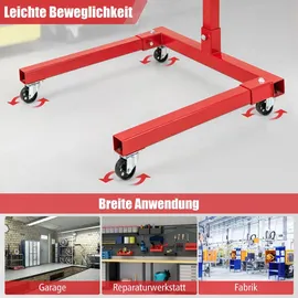 Costway Motorheber Metall 83 cm x 84,5 cm x 97 cm rot
