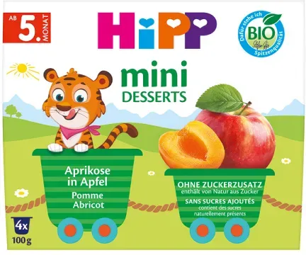 Hipp Mini Dessert Apfel Aprikose Bio 4x100g