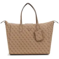 GUESS Reisetasche Latona Carryon Large Tote Latte Logo