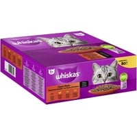 Whiskas Jumbo Pack 1+ Klassische Auswahl in Sauce Adult Multipack (80x85 g)