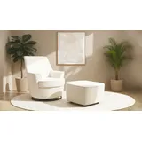 INOSIGN »HETTY, Drehsessel mit Wippfunktion und Hocker; Lesesessel, Armsessel« Set, 2 Stk. tlg. mit Dreh/Wippfunktion, mit Federkern, in Cord und Microfaser