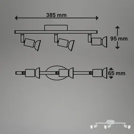 Briloner LED Spot Deckenleuchte 1 x 9 W schwenkbar weiß