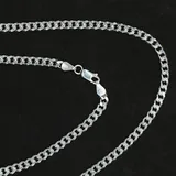Drachensilber Panzerkette 5mm elegante Silberkette 925 Silber- Herren Halskette 55cm - Silber