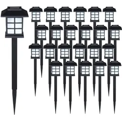 MONZANA® LED Solarlampe 24x Set Wetterfest Solar Akku Garten Solarleuchte Gartenleuchte Außenbereich Outdoor