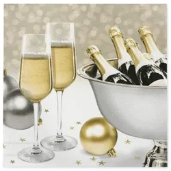 Softpoint Serviette Secco, 1/4-Falz, 40 x 40 cm, 50 Stück - Mank - Silvesterparty