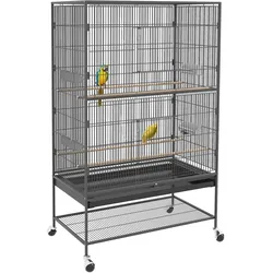 PawHut Vogelkäfig Stahl, Kunststoff