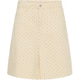 St Tropez A-Linien-Rock Damen Gepunktet Schwarz/Weiß L