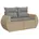 vidaXL Gartensofa 2-Sitzer Loungesofa beige