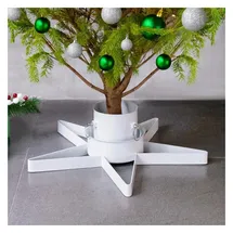 vidaXL Christbaumständer Weiß 47x47x13,5 cm