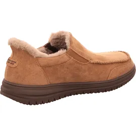 SKECHERS Herren Murette Scofield Hausschuh, Tan Microfiber, 45 EU