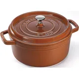 La Cocotte Topf 2,6 l zimtfarben aus Gusseisen gefertigt