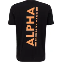 Alpha Industries T-Shirt »Alpha Industries Men - T-Shirts Backprint T Reflective Print« Alpha Industries black/reflective orange