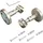 LIEDECO Deckenträger für Gardinenstangen Liedeco silber (chromfarben, matt), Ø:1,6cm, Gardinenstangenhalterungen, für Gardinenstangen Ø 16 mm