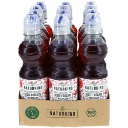 NATURKIND Bio Rote Früchte Saft mit stillen Mineralwasser 0,33 Liter, 12er Pack