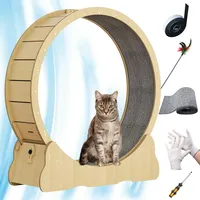 Massivholzverkleidung Katzenlaufrad - die perfekte Auslaufmöglichkeit für Katzen!Durchmesser 110cm (XL, Natur)