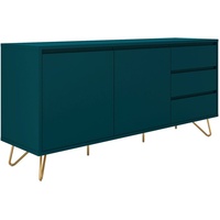 SalesFever Sideboard mit 2 Türen und 3 Schubladen Blau|Grau|Grün|Weiß